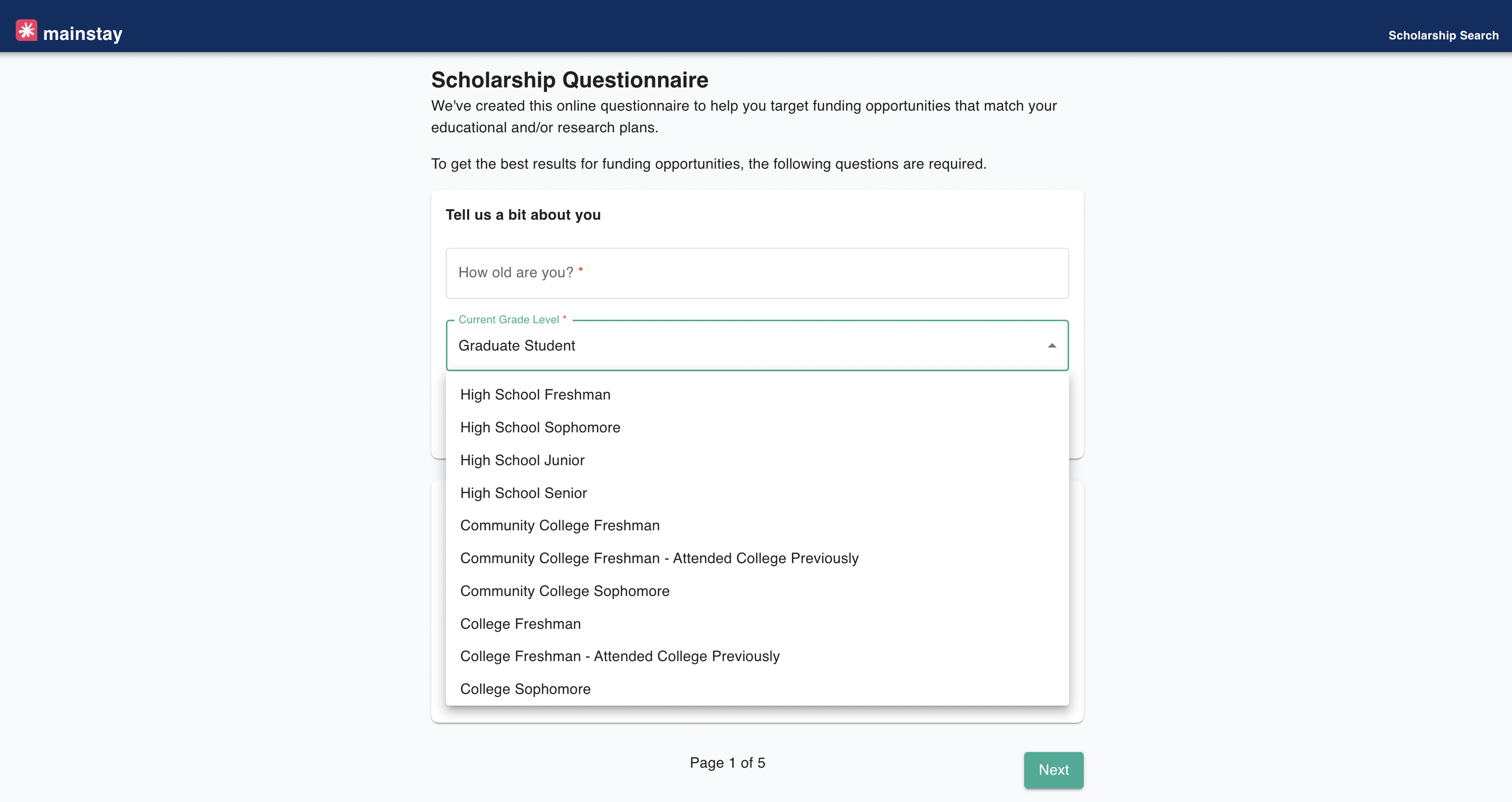 scholarshipbot questionnaire.png